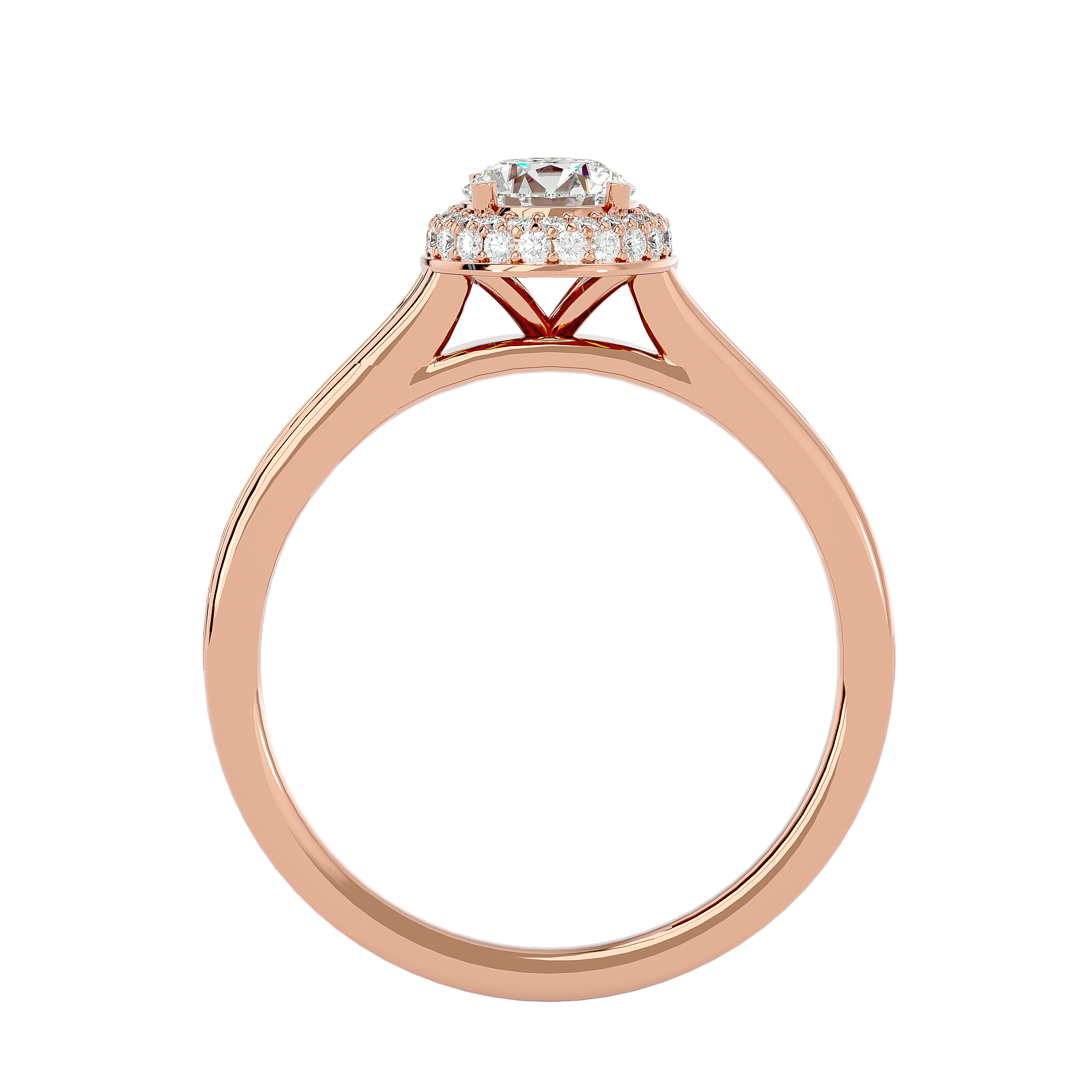 Alyssa Solitaire Halo Ring