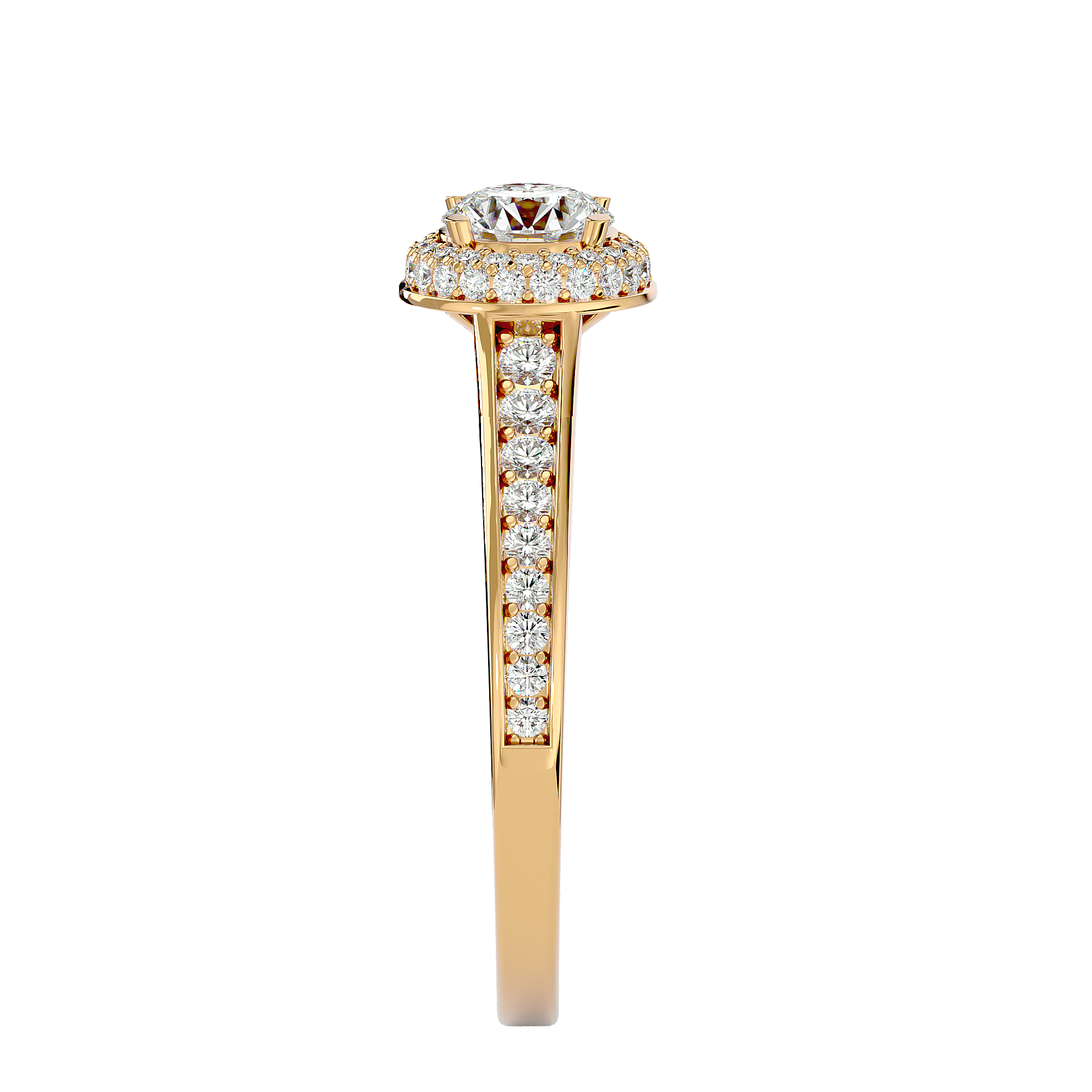 Alyssa Solitaire Halo Ring