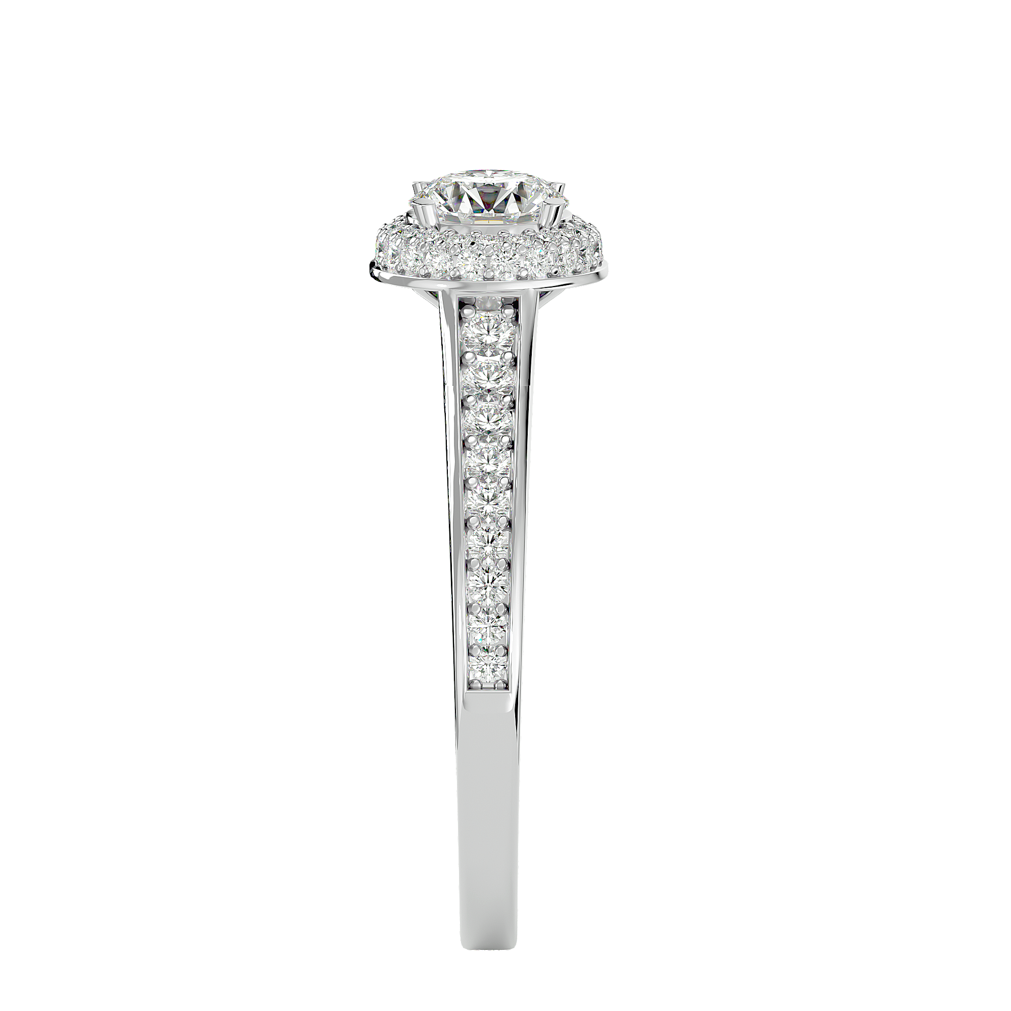 Alyssa Solitaire Halo Ring