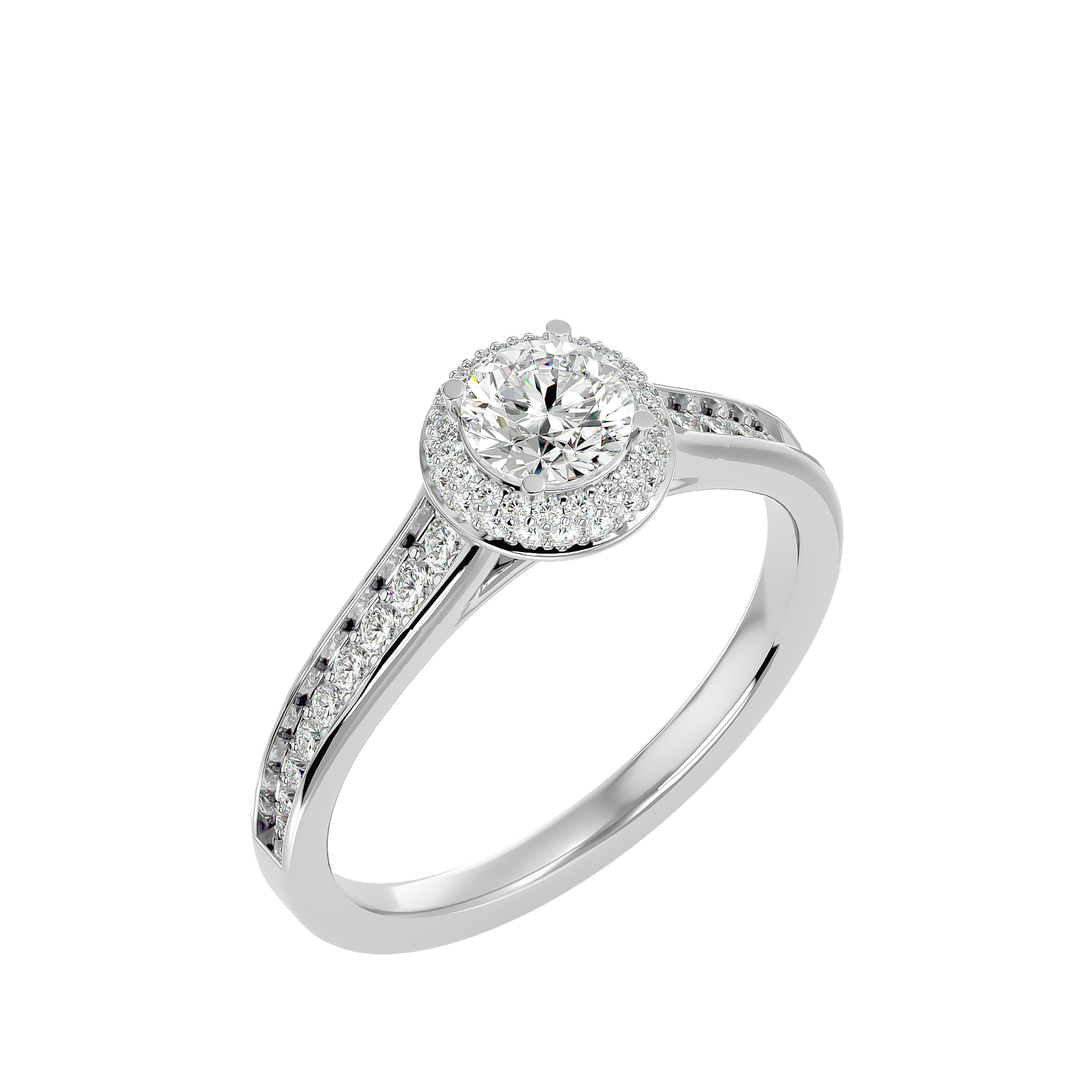 Alyssa Solitaire Halo Ring
