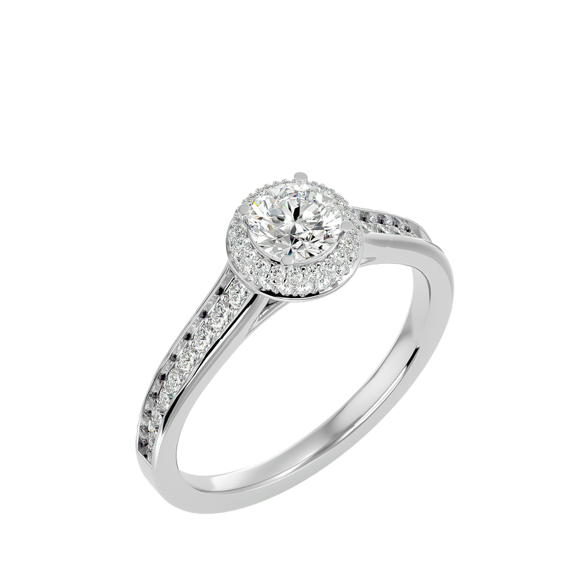 Alyssa Solitaire Halo Ring