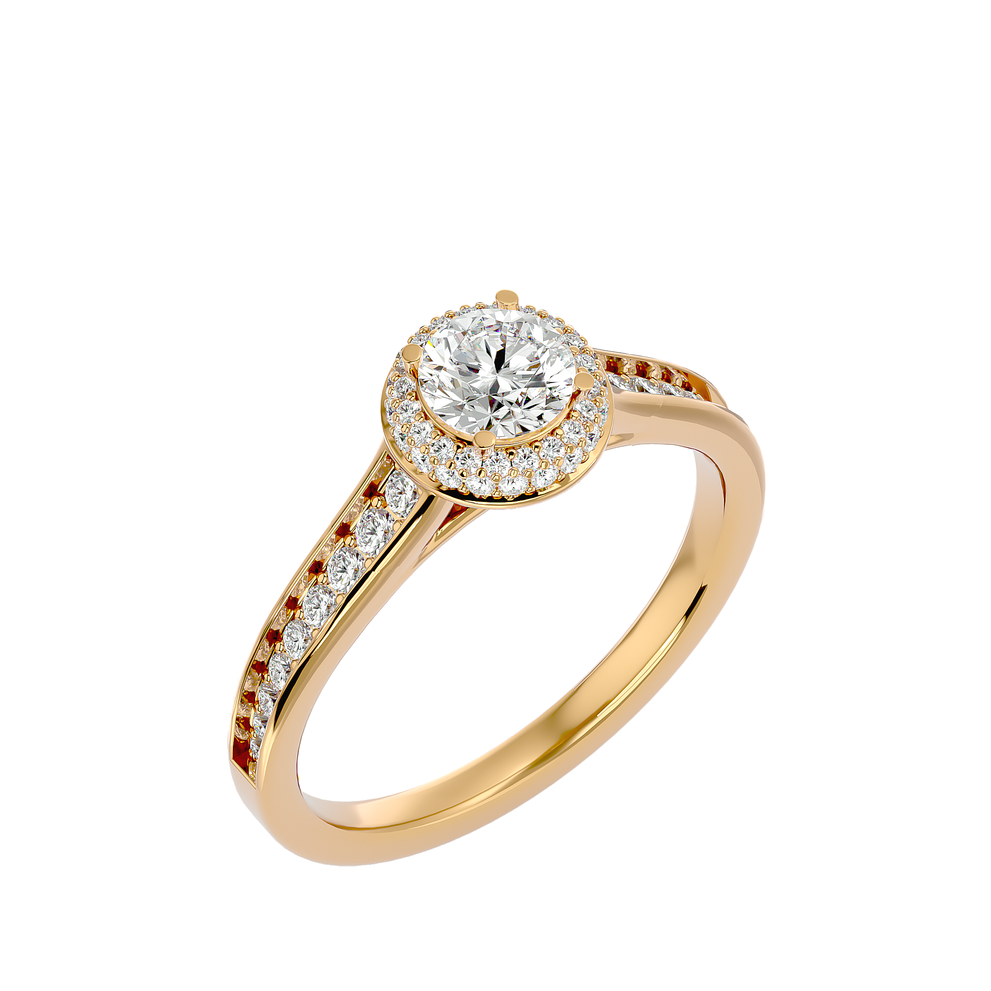 Alyssa Solitaire Halo Ring
