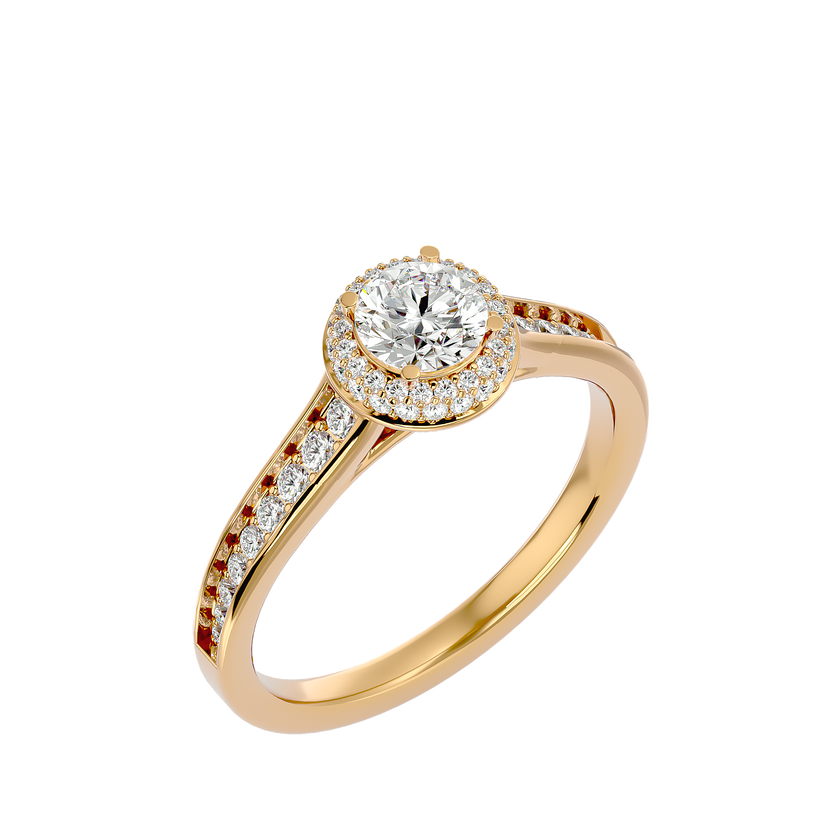 Alyssa Solitaire Halo Ring