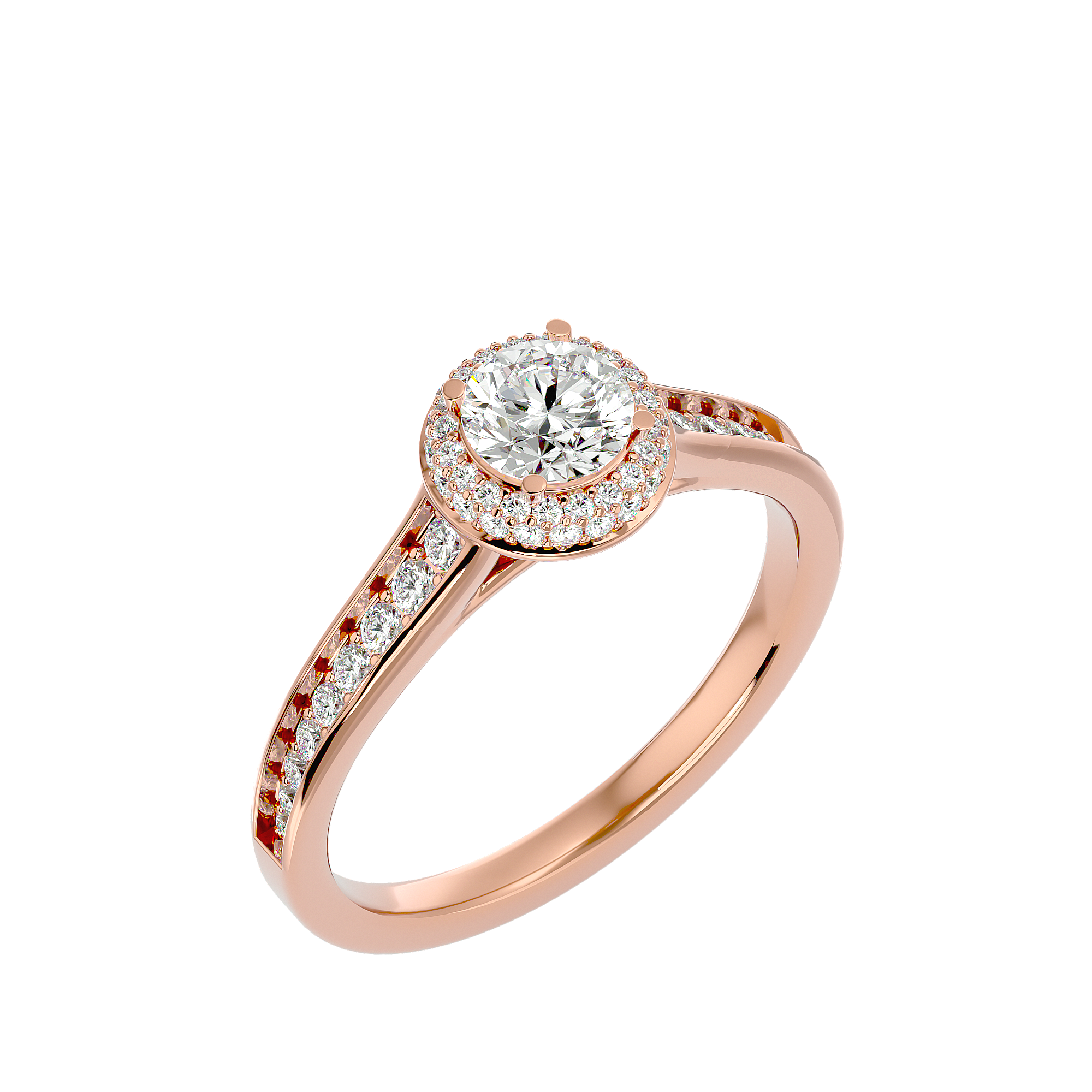 Alyssa Solitaire Halo Ring