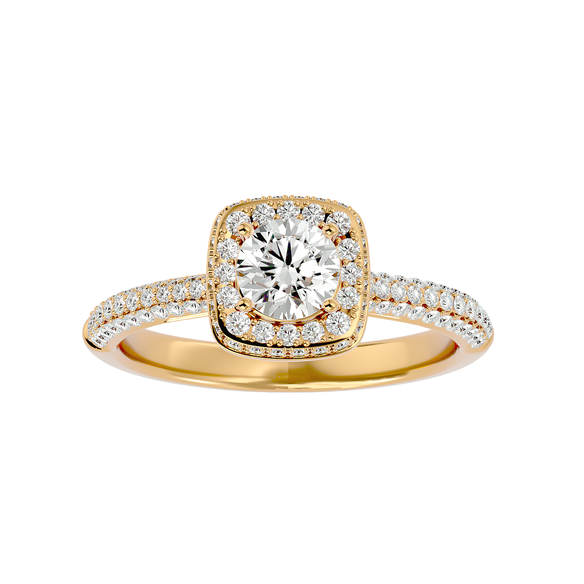 Verve Solitaire Halo Ring