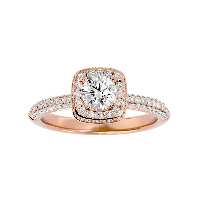 Verve Solitaire Halo Ring