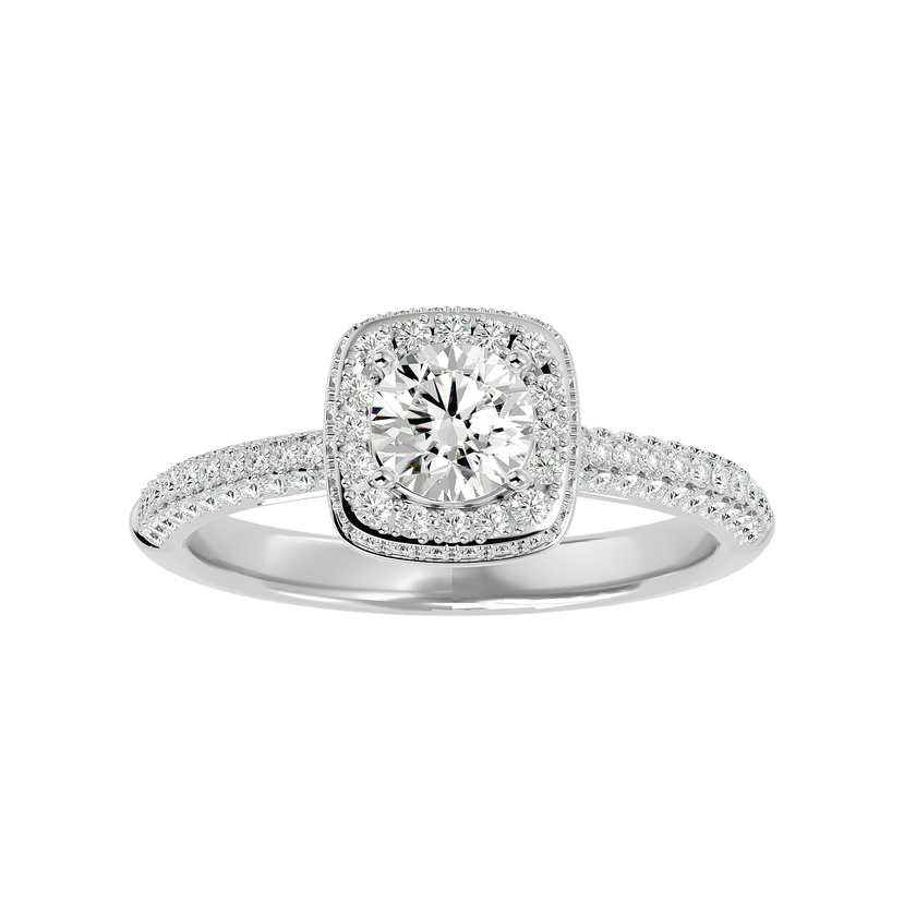 Verve Solitaire Halo Ring