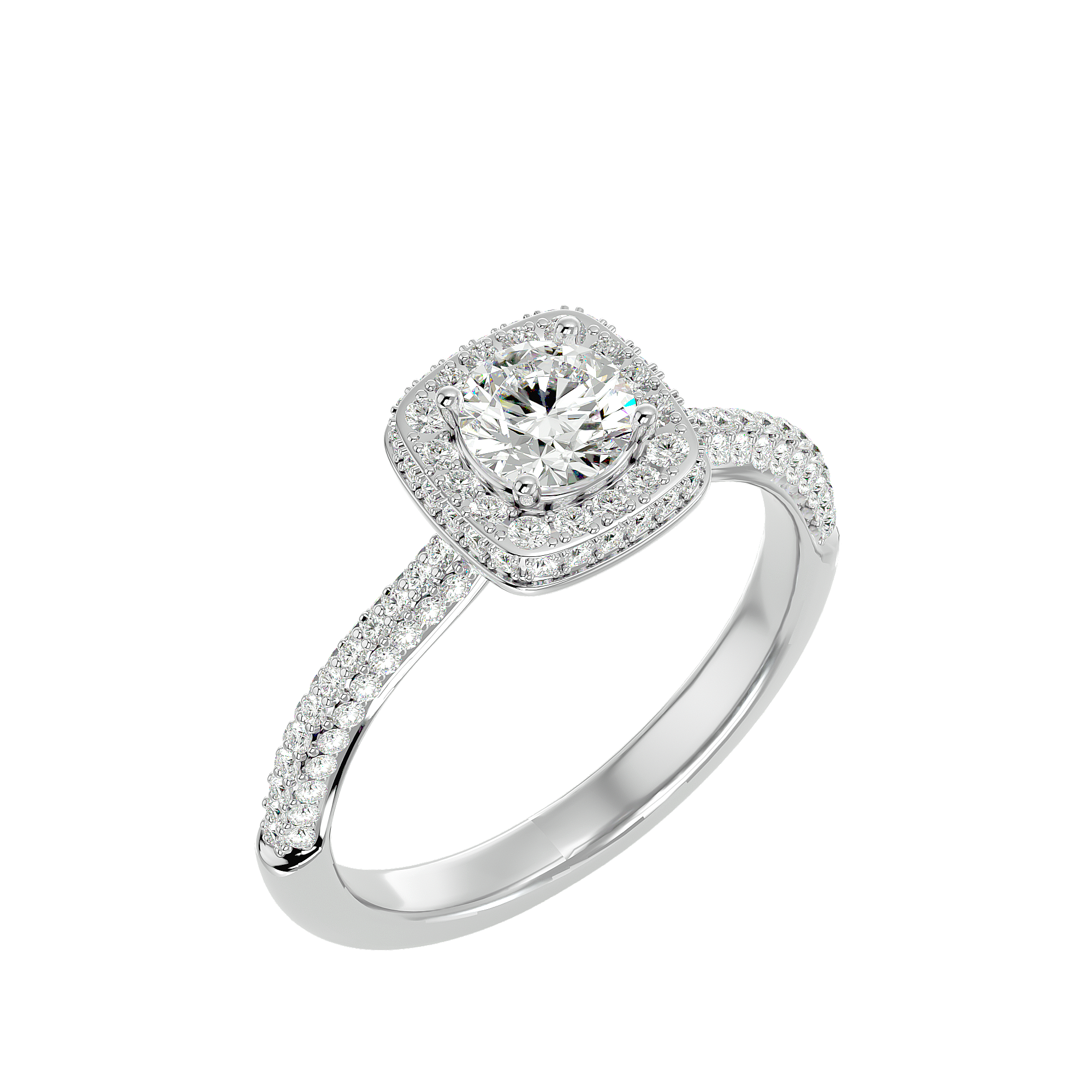 Verve Solitaire Halo Ring