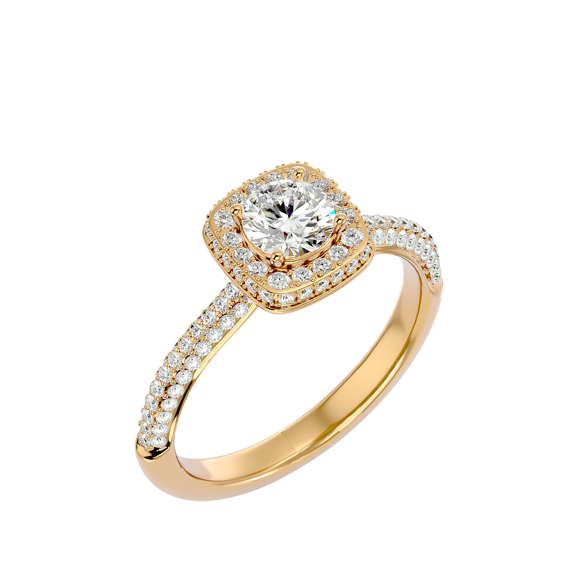 Verve Solitaire Halo Ring