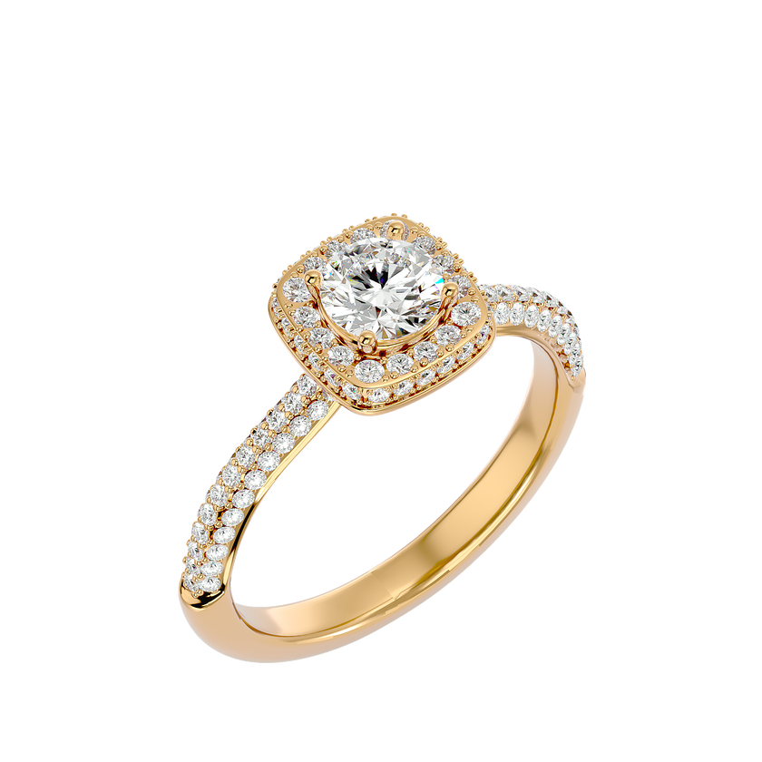 Verve Solitaire Halo Ring