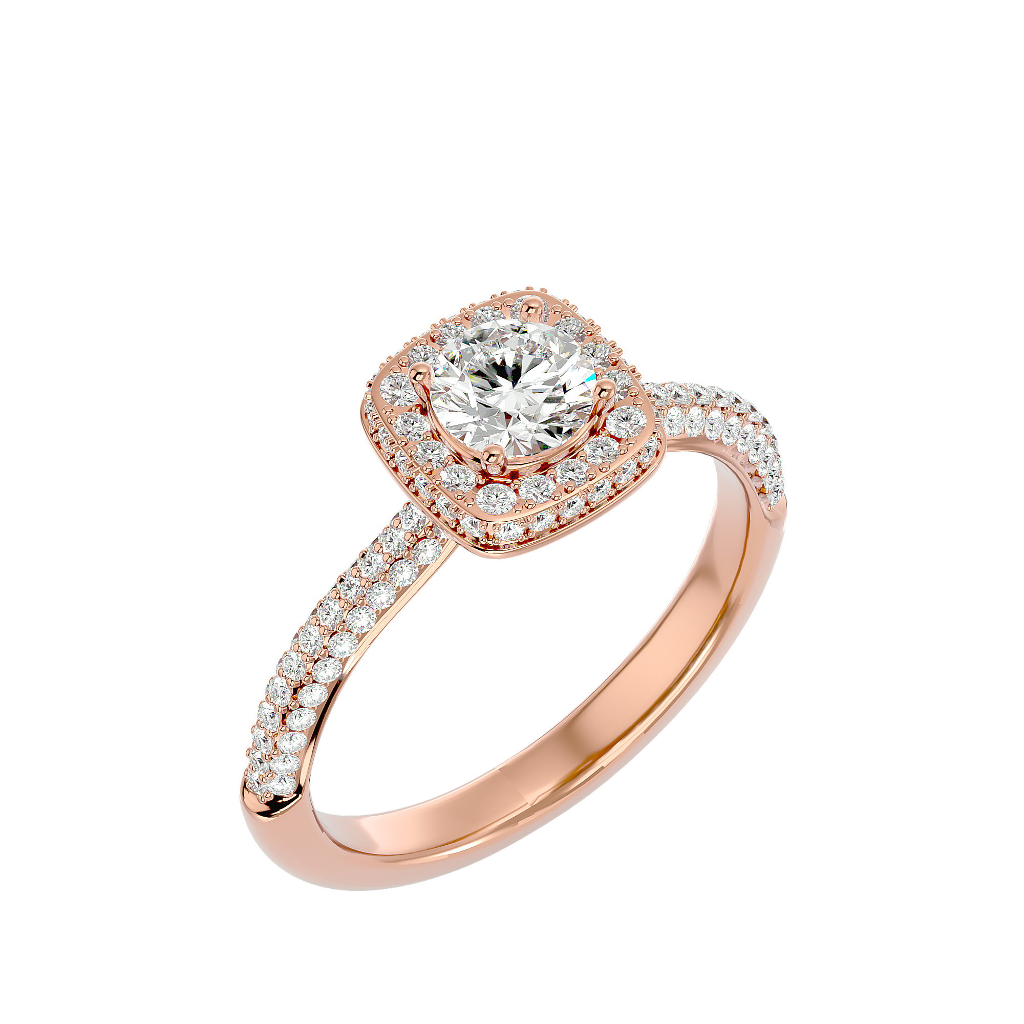 Verve Solitaire Halo Ring