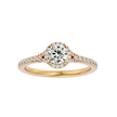 Ava Solitaire Halo Ring