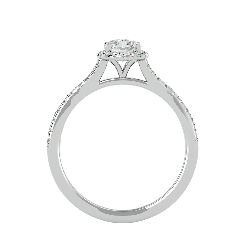 Ava Solitaire Halo Ring