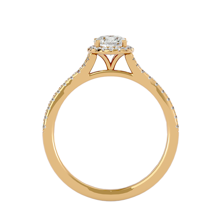 Ava Solitaire Halo Ring