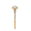 Ava Solitaire Halo Ring
