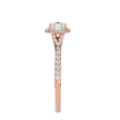 Ava Solitaire Halo Ring