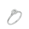Ava Solitaire Halo Ring