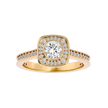 Melrose Solitaire Halo Ring