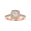 Melrose Solitaire Halo Ring