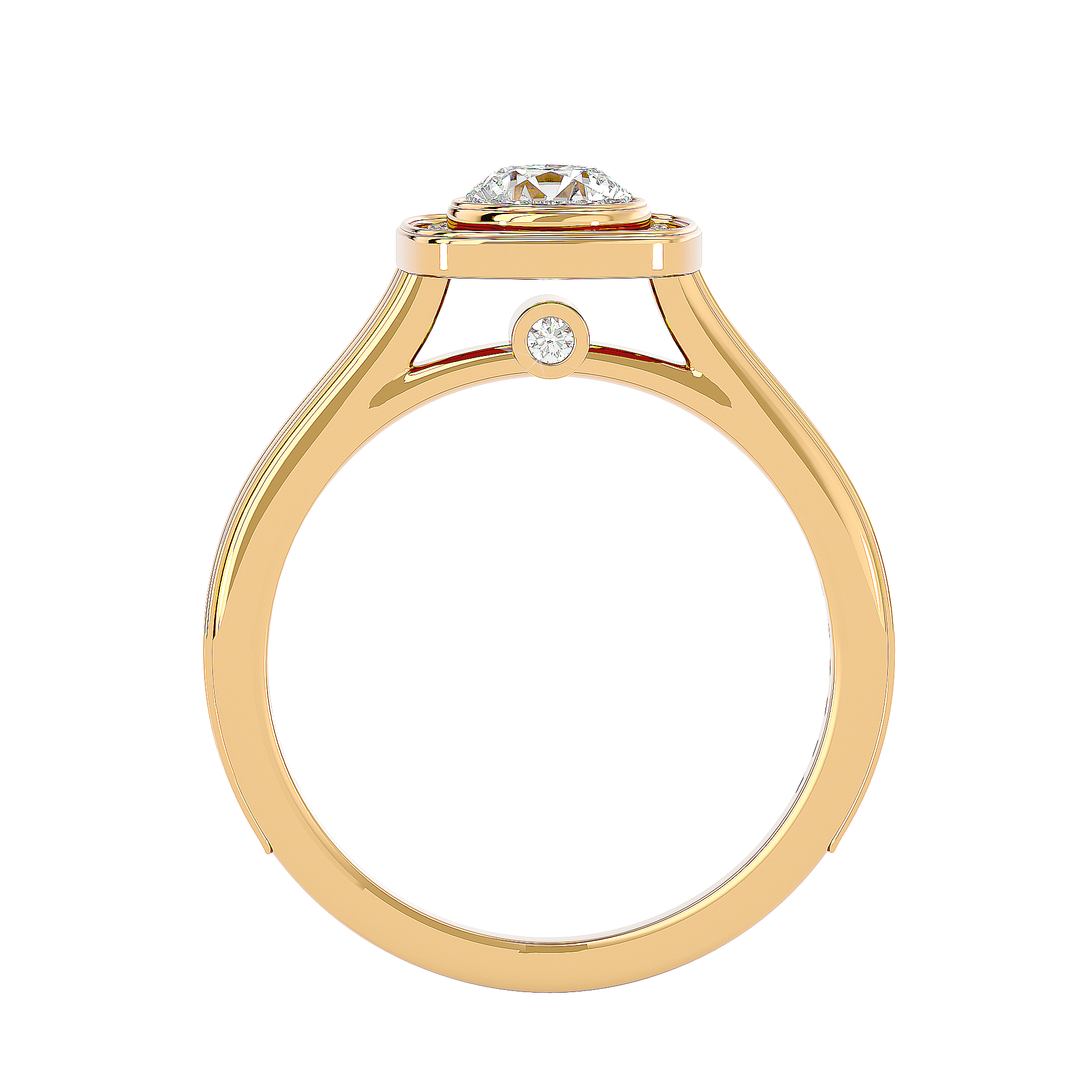 Melrose Solitaire Halo Ring
