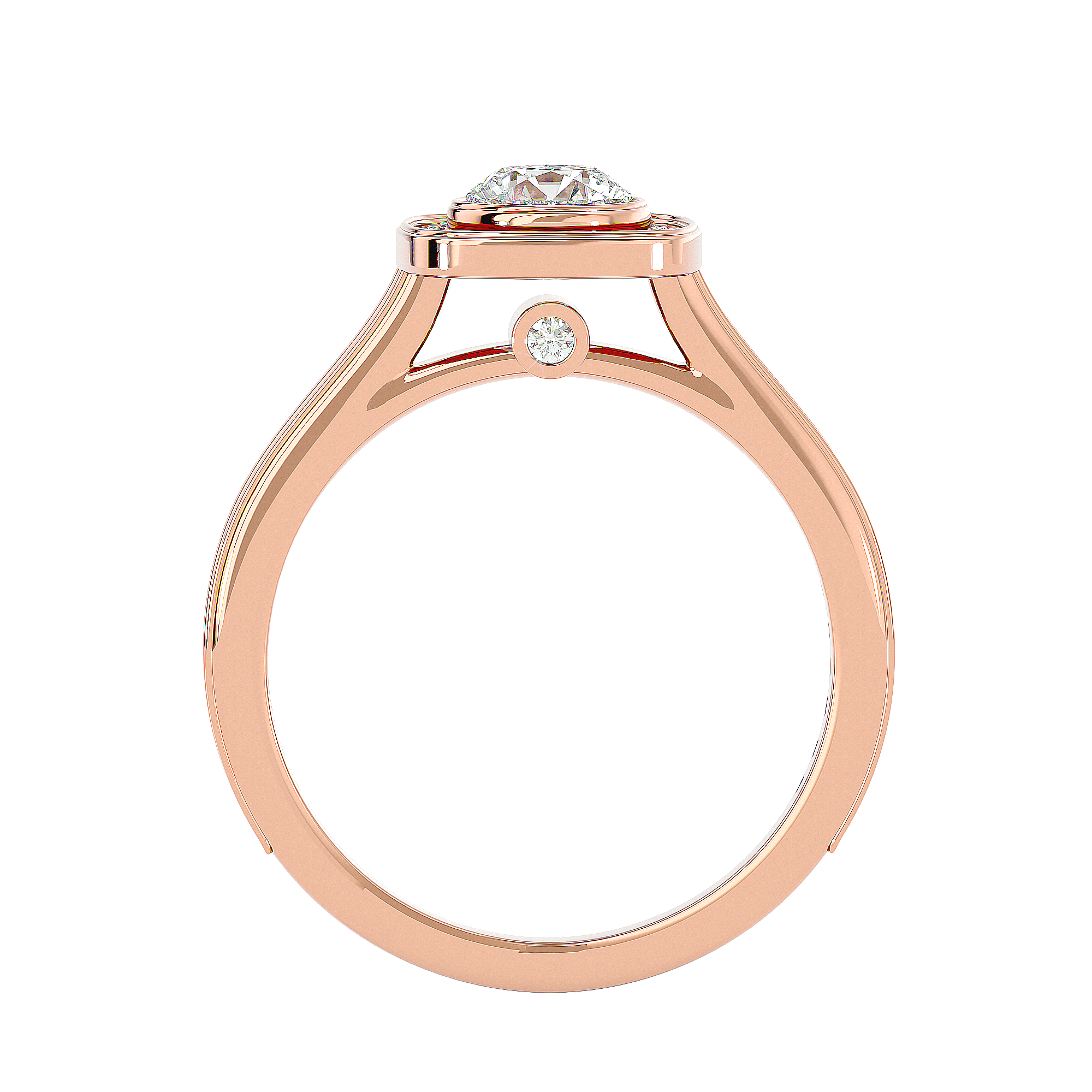 Melrose Solitaire Halo Ring