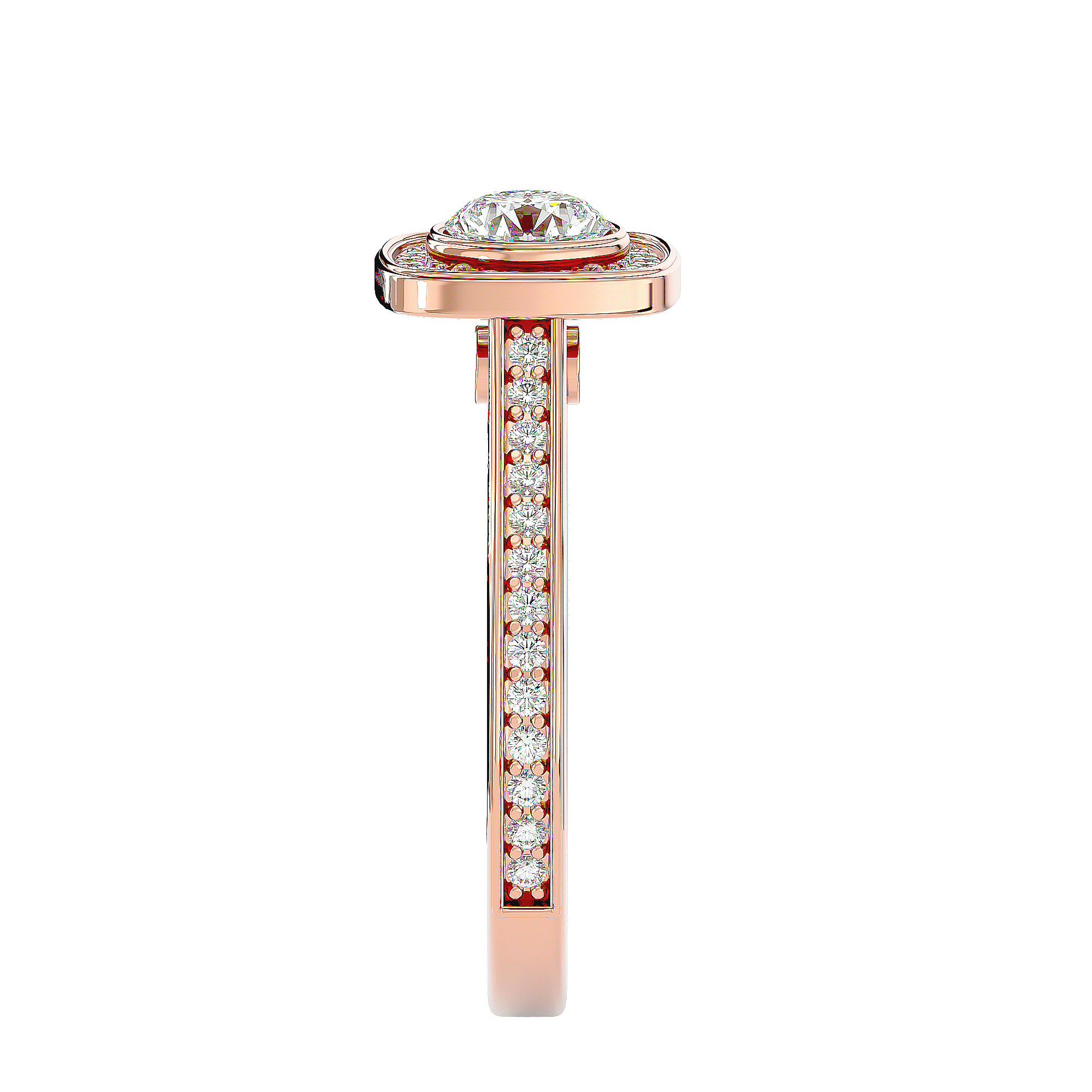 Melrose Solitaire Halo Ring