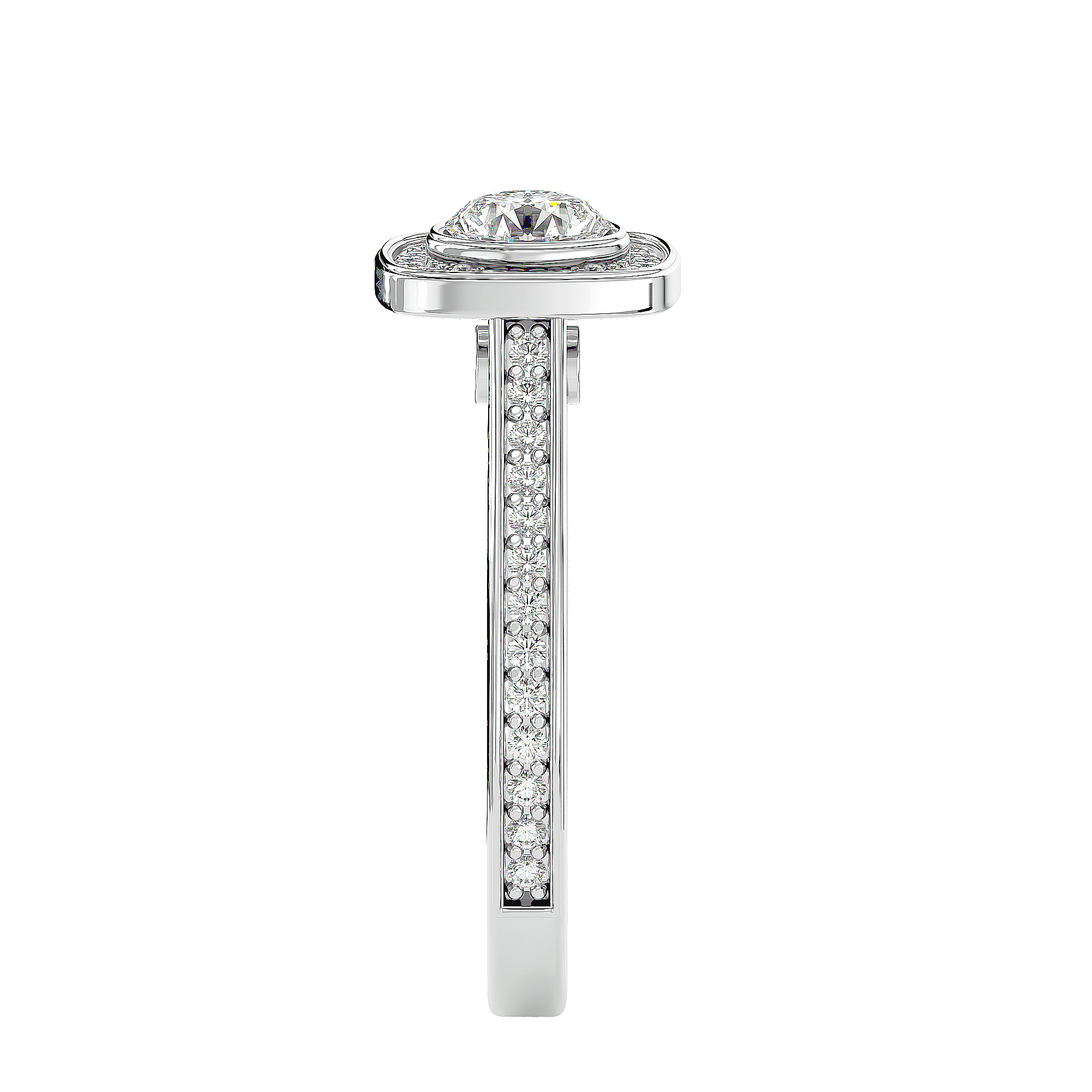 Melrose Solitaire Halo Ring