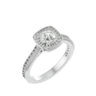 Melrose Solitaire Halo Ring