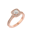 Melrose Solitaire Halo Ring