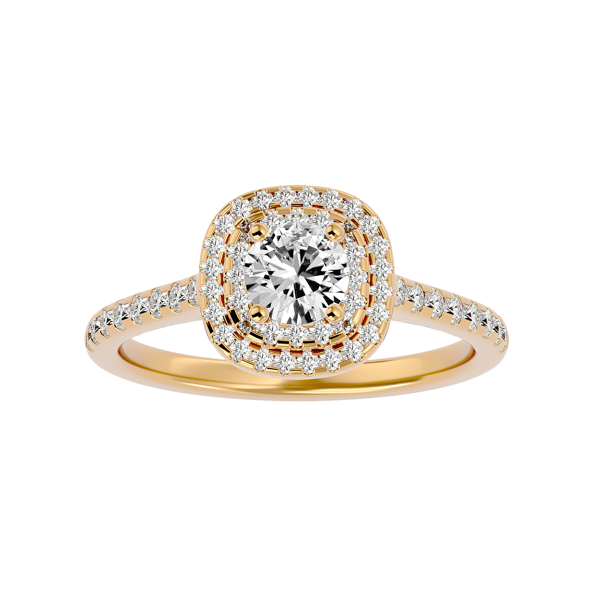 Aura Solitaire Halo Ring