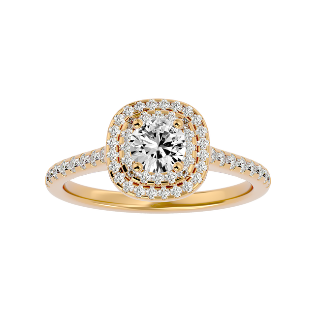 Aura Solitaire Halo Ring
