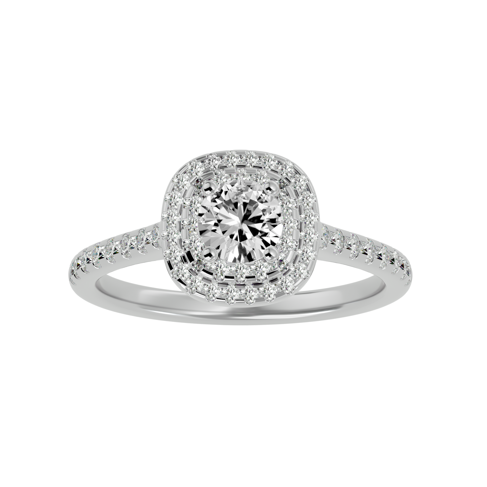 Aura Solitaire Halo Ring