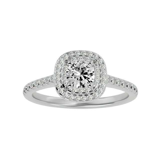 Aura Solitaire Halo Ring