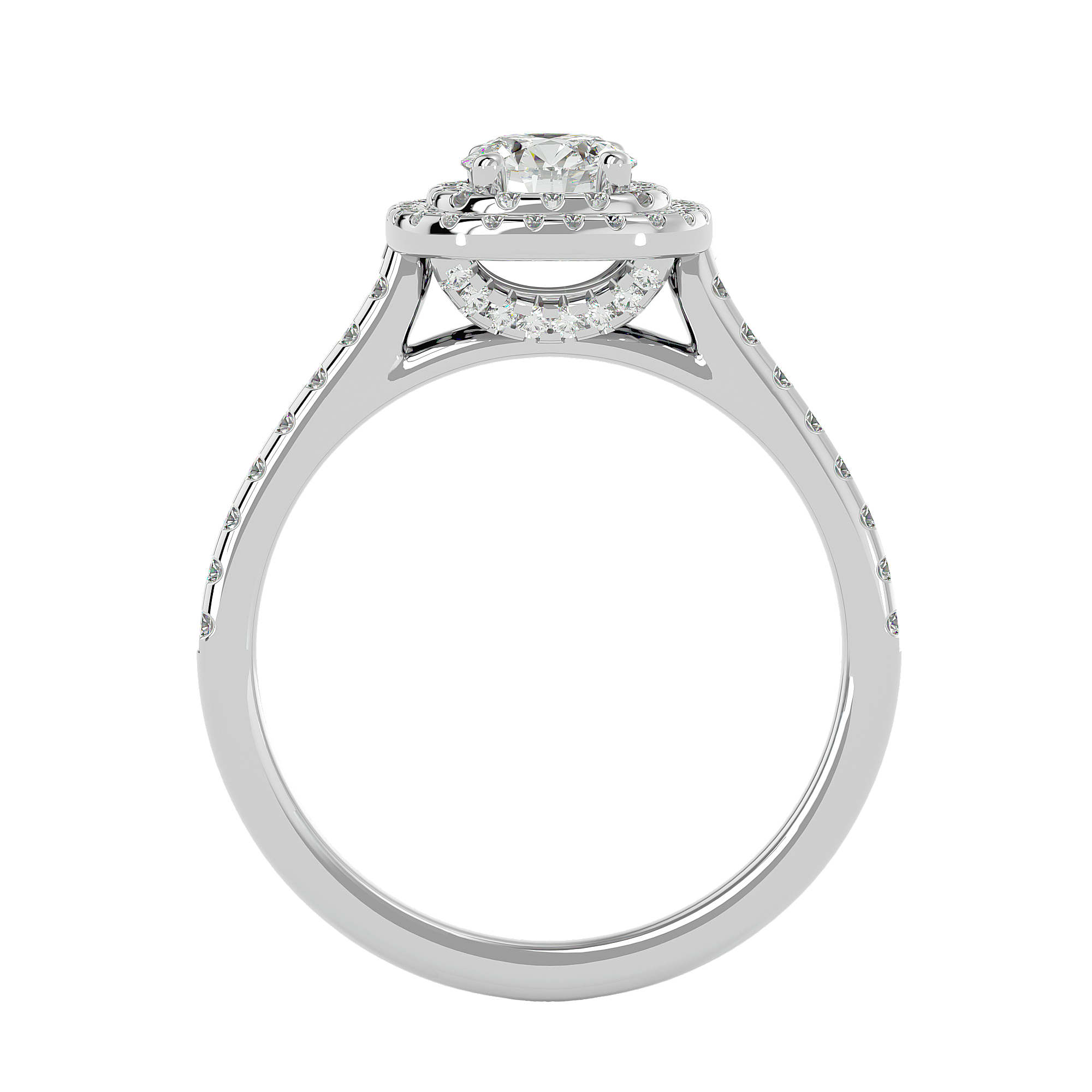 Aura Solitaire Halo Ring