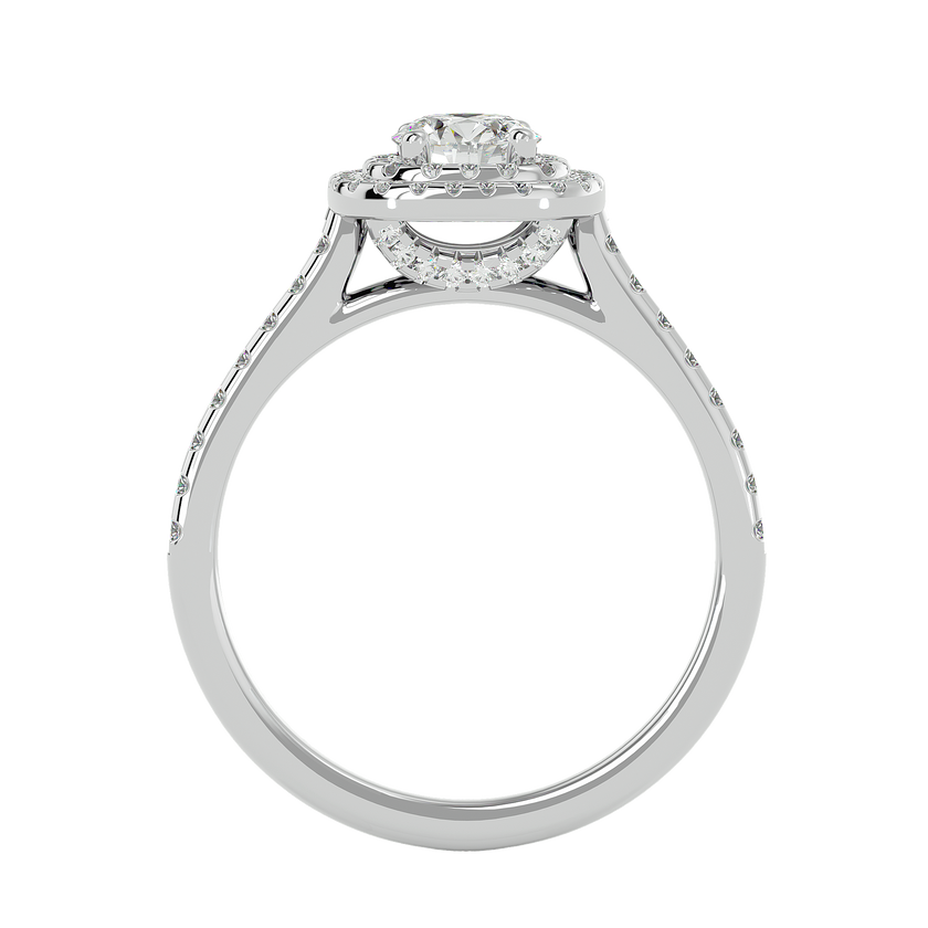 Aura Solitaire Halo Ring