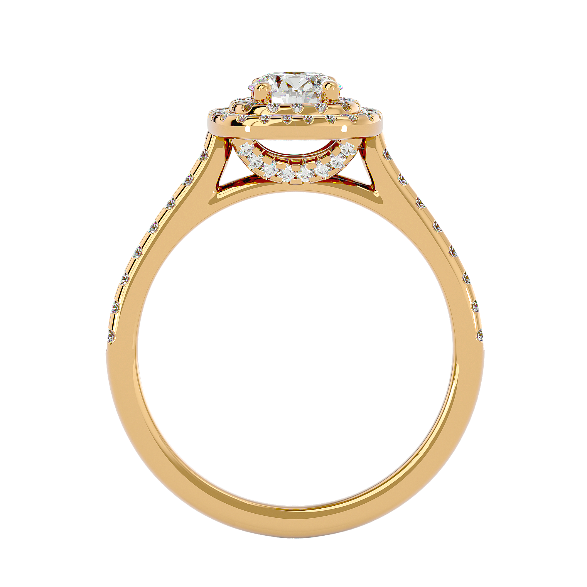 Aura Solitaire Halo Ring