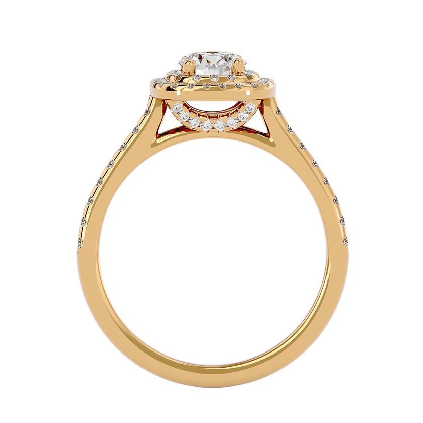 Aura Solitaire Halo Ring