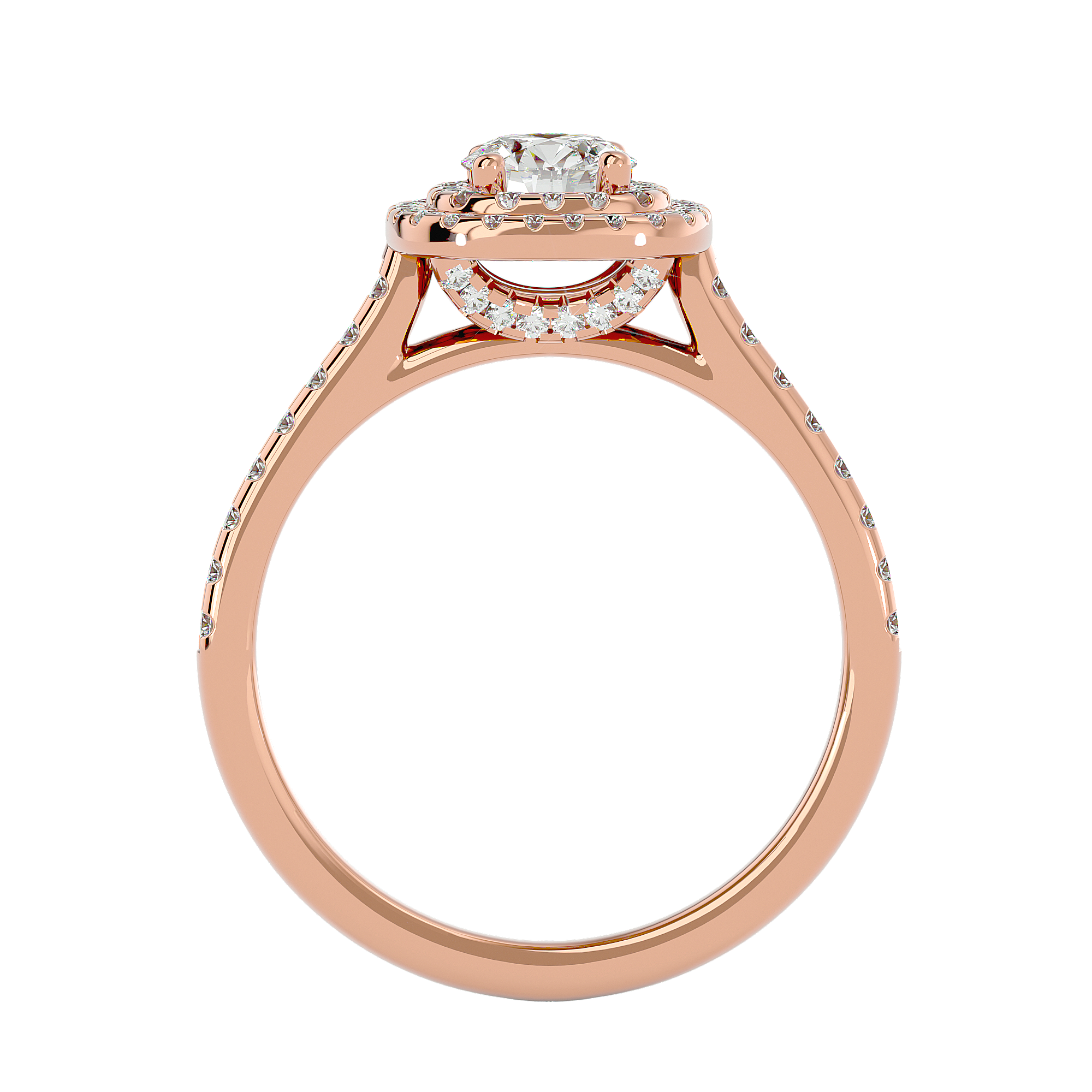 Aura Solitaire Halo Ring
