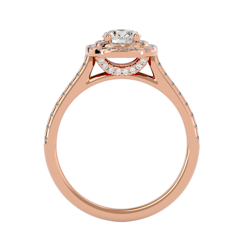 Aura Solitaire Halo Ring