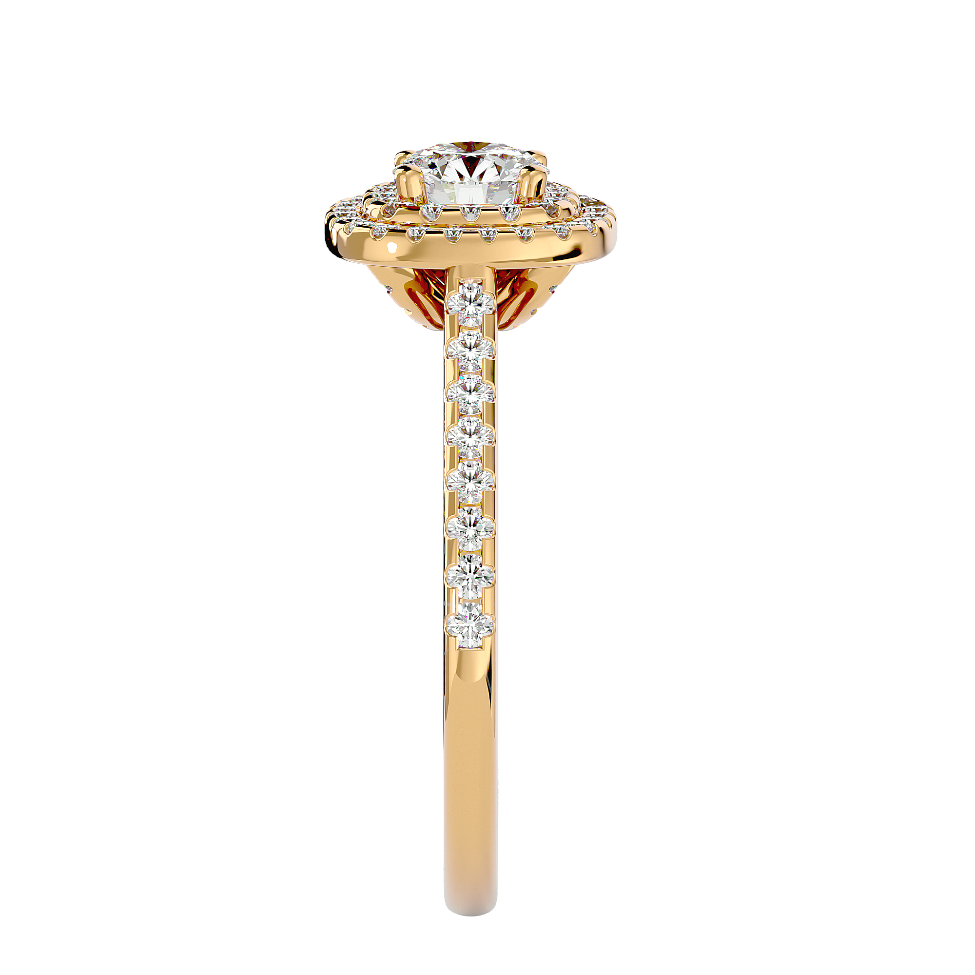 Aura Solitaire Halo Ring