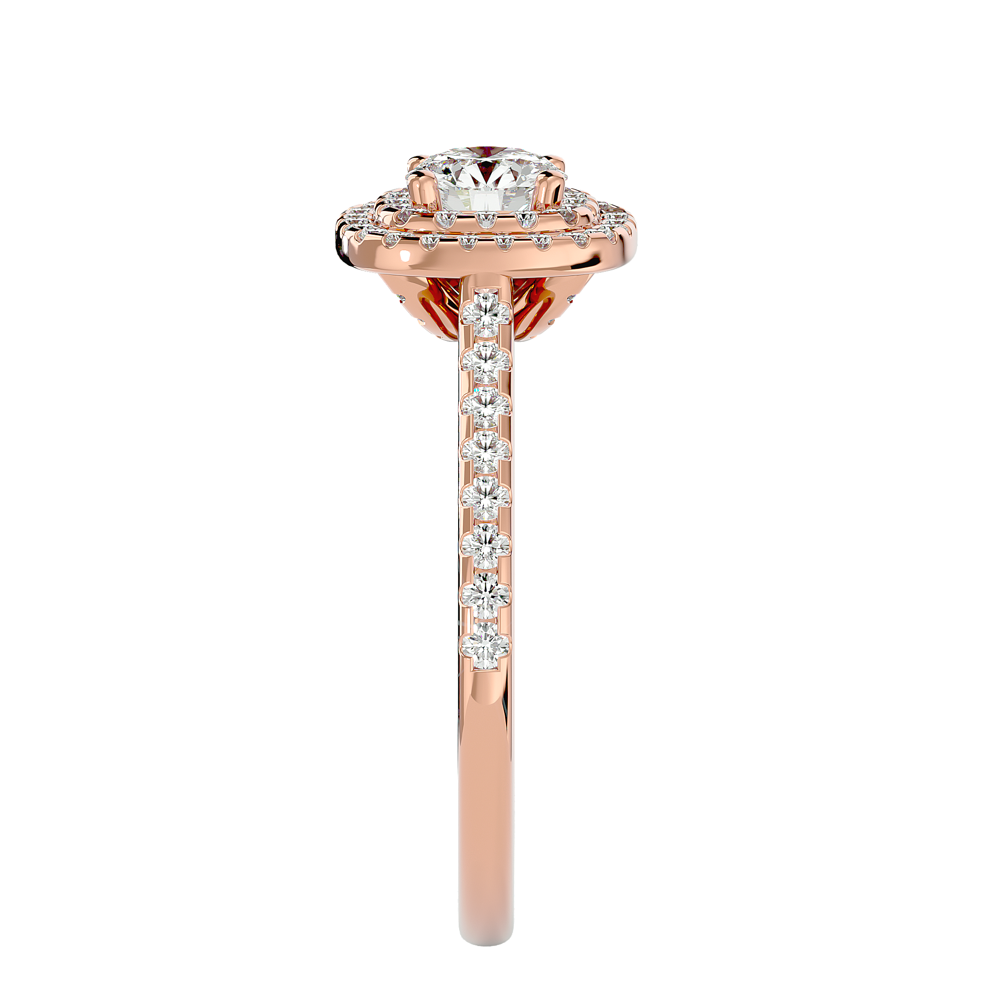 Aura Solitaire Halo Ring
