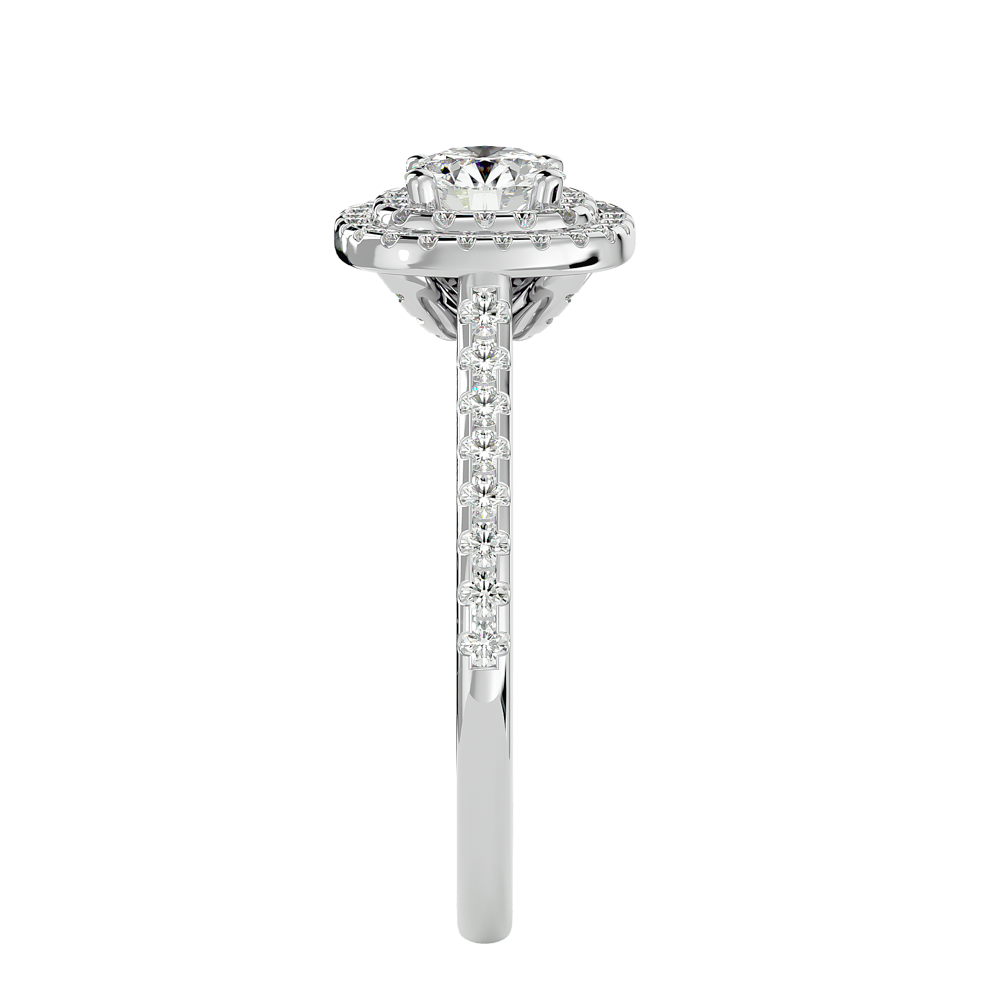 Aura Solitaire Halo Ring
