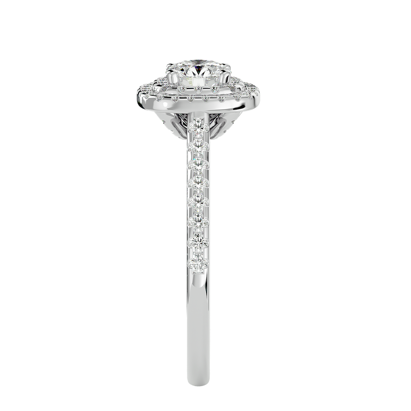 Aura Solitaire Halo Ring