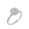 Aura Solitaire Halo Ring