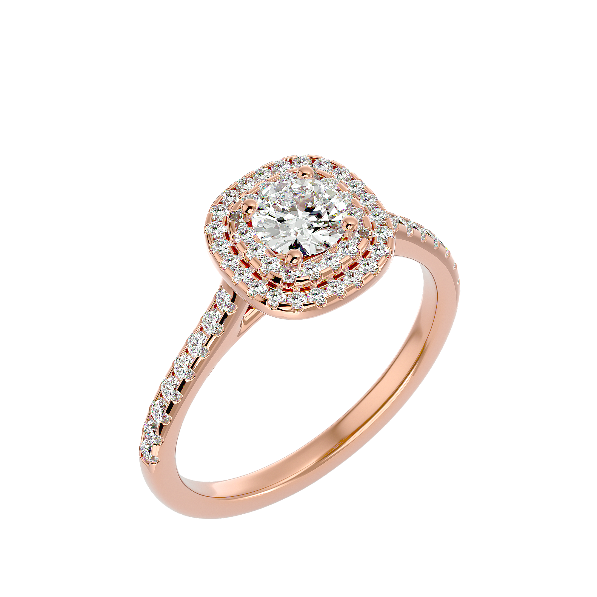 Aura Solitaire Halo Ring