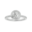Crestora Solitaire Halo Ring