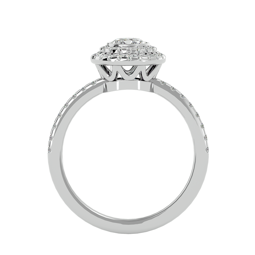 Crestora Solitaire Halo Ring