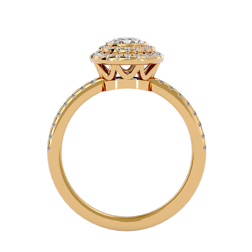 Crestora Solitaire Halo Ring