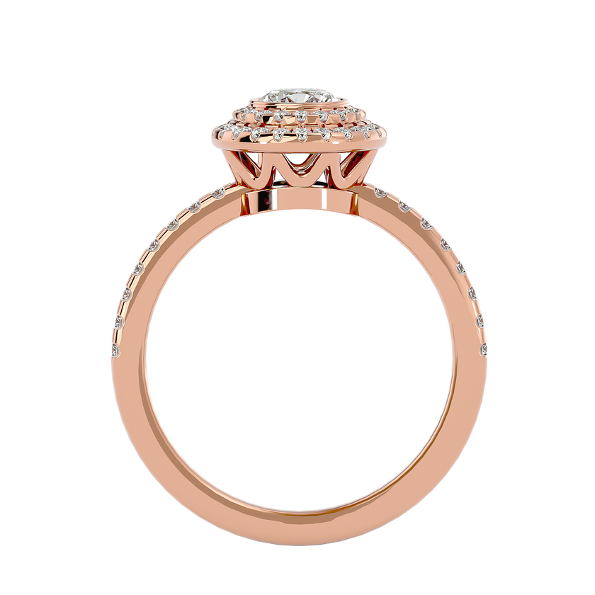 Crestora Solitaire Halo Ring