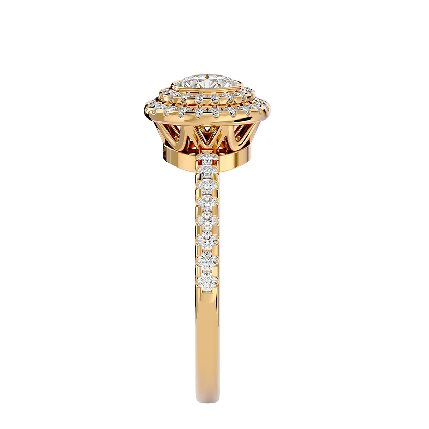 Crestora Solitaire Halo Ring